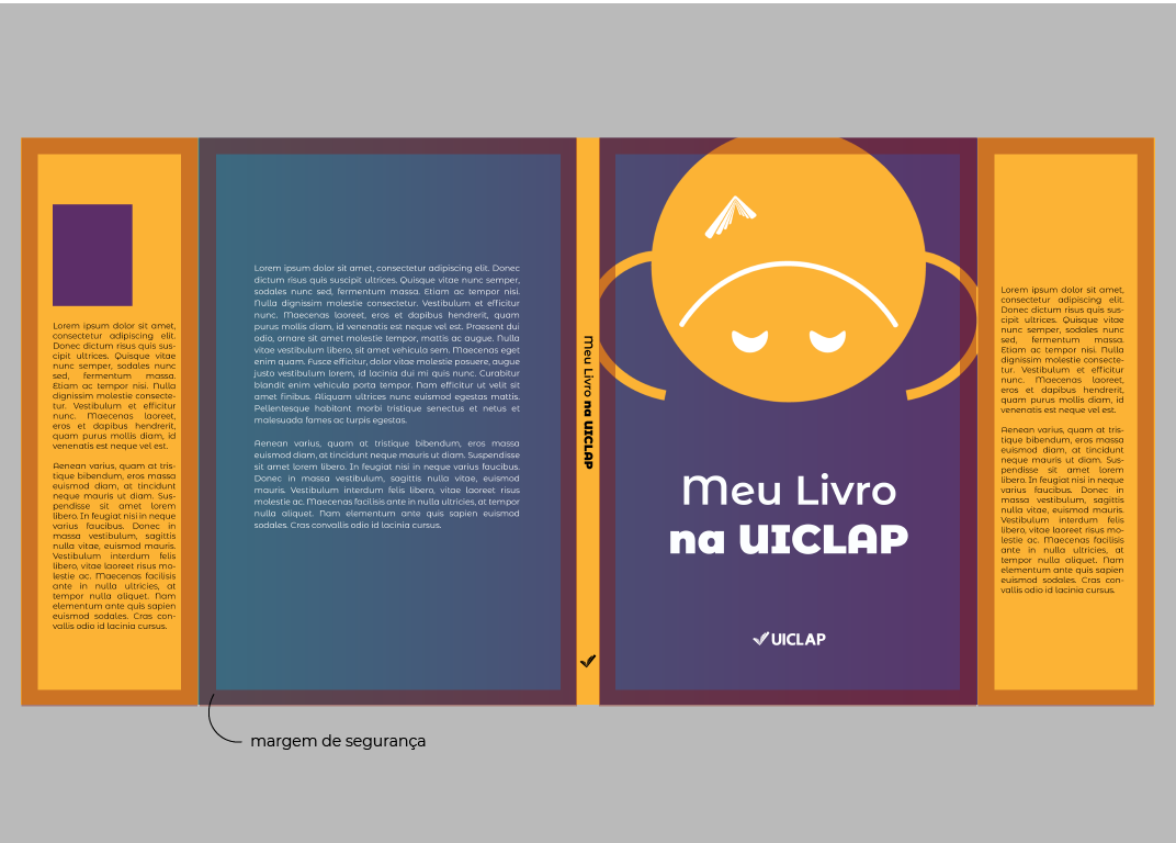 Capa com margem de segurança interna para textos e logos