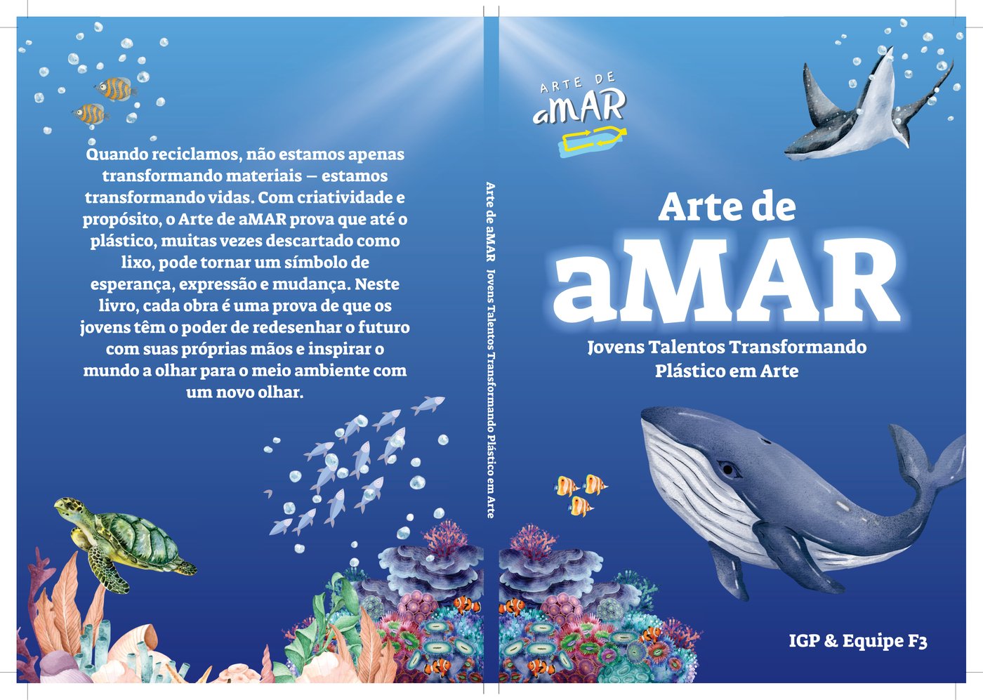 Capa aberta de livro sem orelhas
